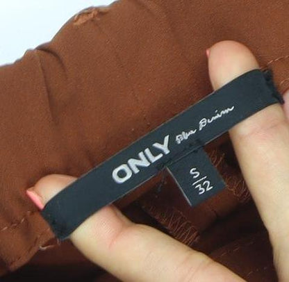 Only Women Brown Chino Trousers S Regular 32in Waist