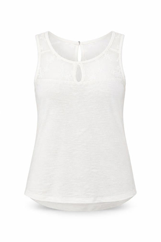 Bershka Women’s White Lace Panel Sleeveless Camisole Top Size S