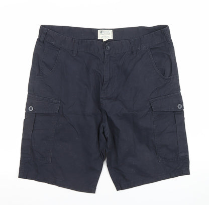 Mountain Warehouse Men's Navy Cargo Shorts Size 34 Cotton Casual