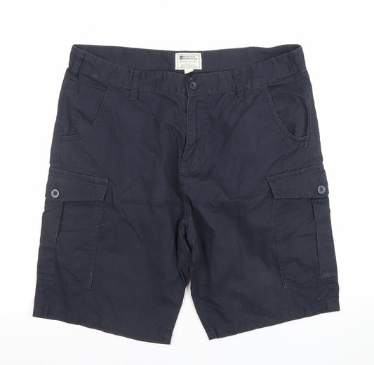 Mountain Warehouse Men's Navy Cargo Shorts Size 34 Cotton Casual