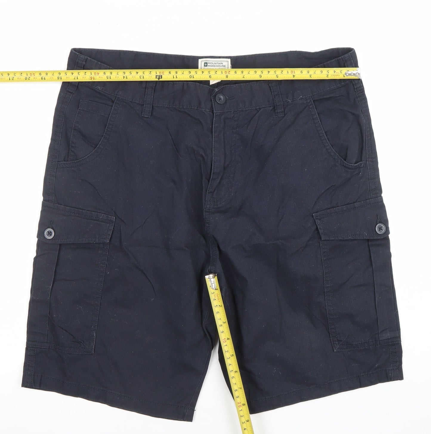 Mountain Warehouse Men's Navy Cargo Shorts Size 34 Cotton Casual