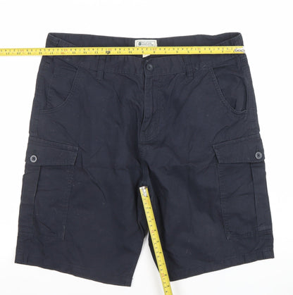 Mountain Warehouse Men's Navy Cargo Shorts Size 34 Cotton Casual
