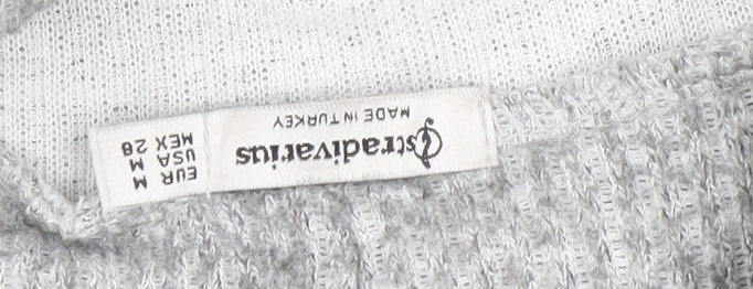 Stradivarius Women Grey Roll Neck Pullover Sweatshirt Size 10
