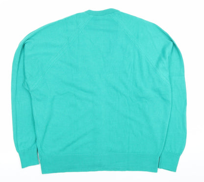 Courtelle Women's Green V-Neck Button Cardigan Size 18