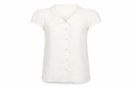Princess Highway Women’s Ivory Short Sleeve Button-Up Blouse Size 6