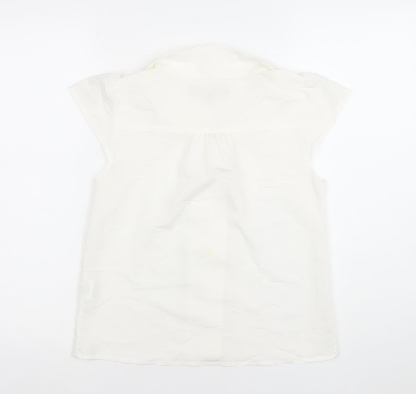 Princess Highway Women’s Ivory Short Sleeve Button-Up Blouse Size 6