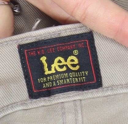 Lee Men's Beige Luke Slim Straight Jeans W32 L32