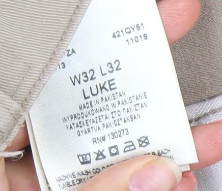 Lee Men's Beige Luke Slim Straight Jeans W32 L32