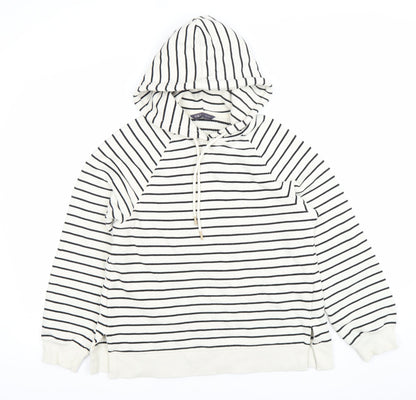 Marks and Spencer Women’s Black & White Stripe Cotton Hoodie UK 6
