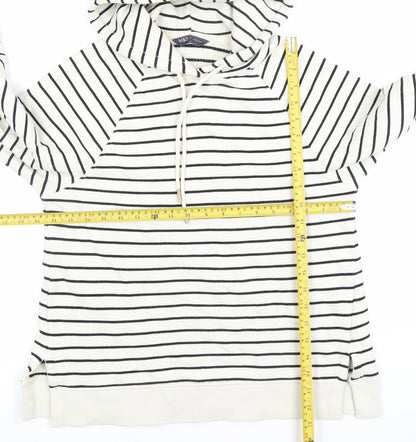 Marks and Spencer Women’s Black & White Stripe Cotton Hoodie UK 6