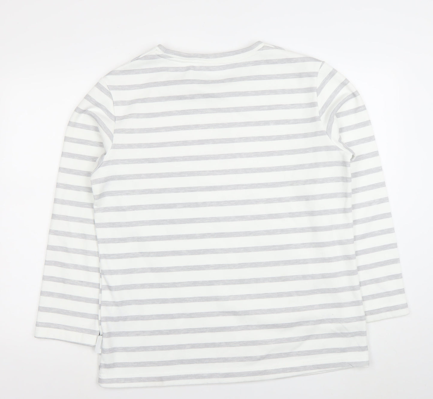 Disney Women's White Striped Mickey Mouse Nightshirt M