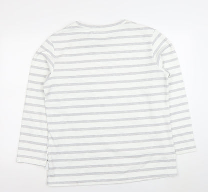 Disney Women's White Striped Mickey Mouse Nightshirt M