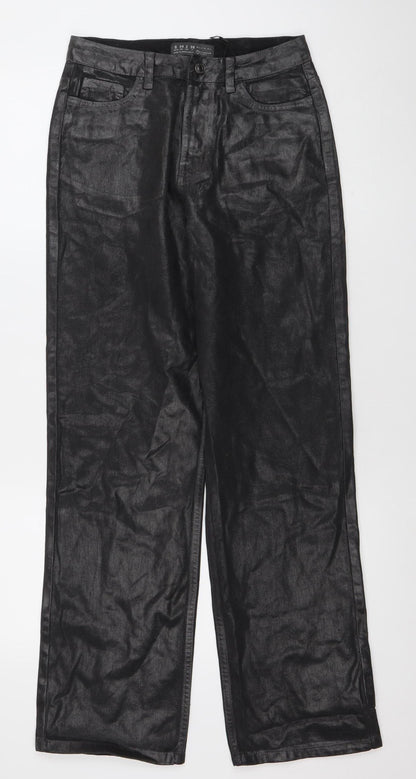 Denim Co Women’s Black Straight Leg Jeans Size 6 Cotton Classic Style