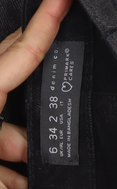 Denim Co Women’s Black Straight Leg Jeans Size 6 Cotton Classic Style