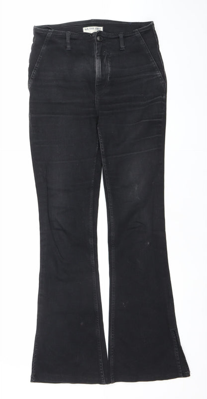 We The Free Women Black Flared Jeans Size 28 Stretch Cotton Blend