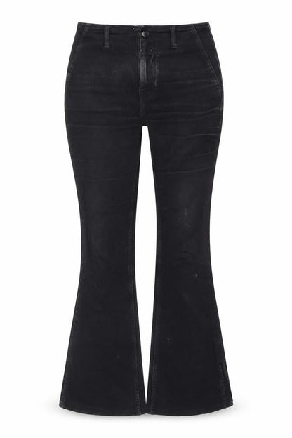 We The Free Women Black Flared Jeans Size 28 Stretch Cotton Blend