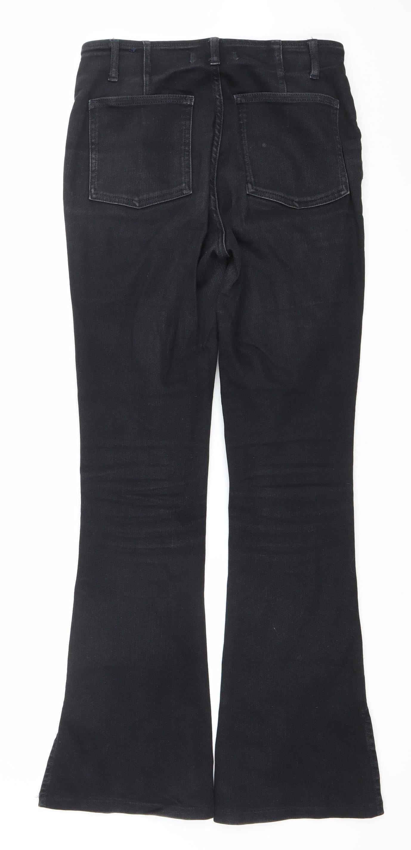 We The Free Women Black Flared Jeans Size 28 Stretch Cotton Blend