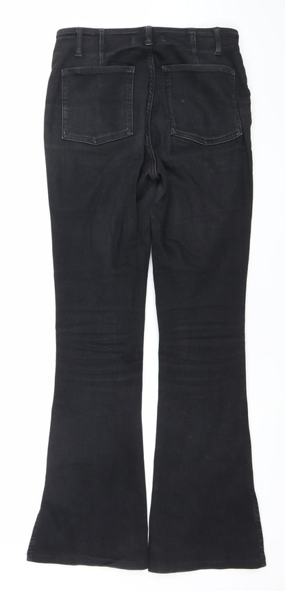 We The Free Women Black Flared Jeans Size 28 Stretch Cotton Blend