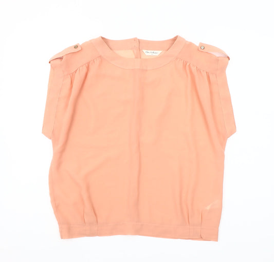 Miss Selfridge Women's Orange Short Sleeve Blouse Size 12