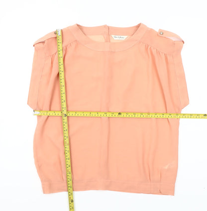 Miss Selfridge Women's Orange Short Sleeve Blouse Size 12