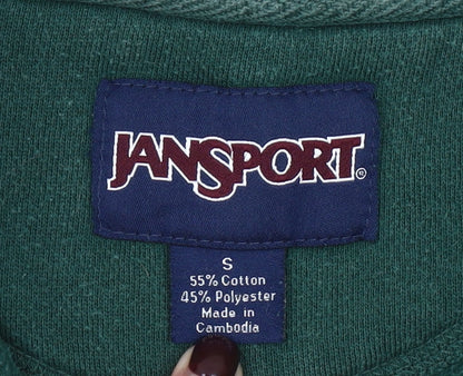 JanSport Women’s Green 1/4 Zip William & Mary Fleece Sweatshirt S