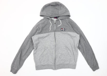 Mens UK Size L FILA Grey Full Zip Hoodie