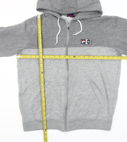 Mens UK Size L FILA Grey Full Zip Hoodie
