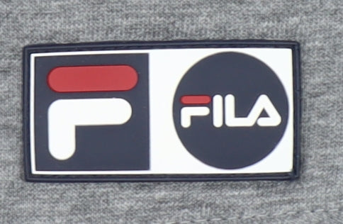 Mens UK Size L FILA Grey Full Zip Hoodie