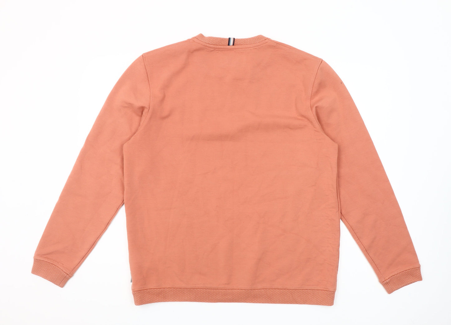 Ted Baker Men's Orange Crew Neck Pullover Sweatshirt Size L