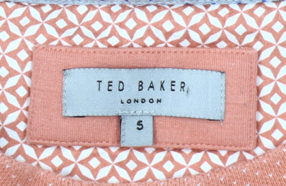 Ted Baker Men's Orange Crew Neck Pullover Sweatshirt Size L