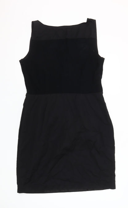 Gap Women’s Black Sleeveless Sheath Dress Size L Viscose Blend