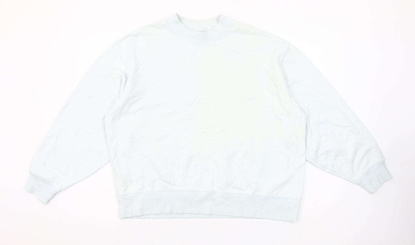 Uniqlo Women Light Blue XL Crew Neck Pullover Sweatshirt