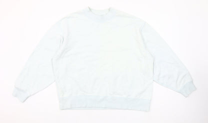Uniqlo Women Light Blue XL Crew Neck Pullover Sweatshirt