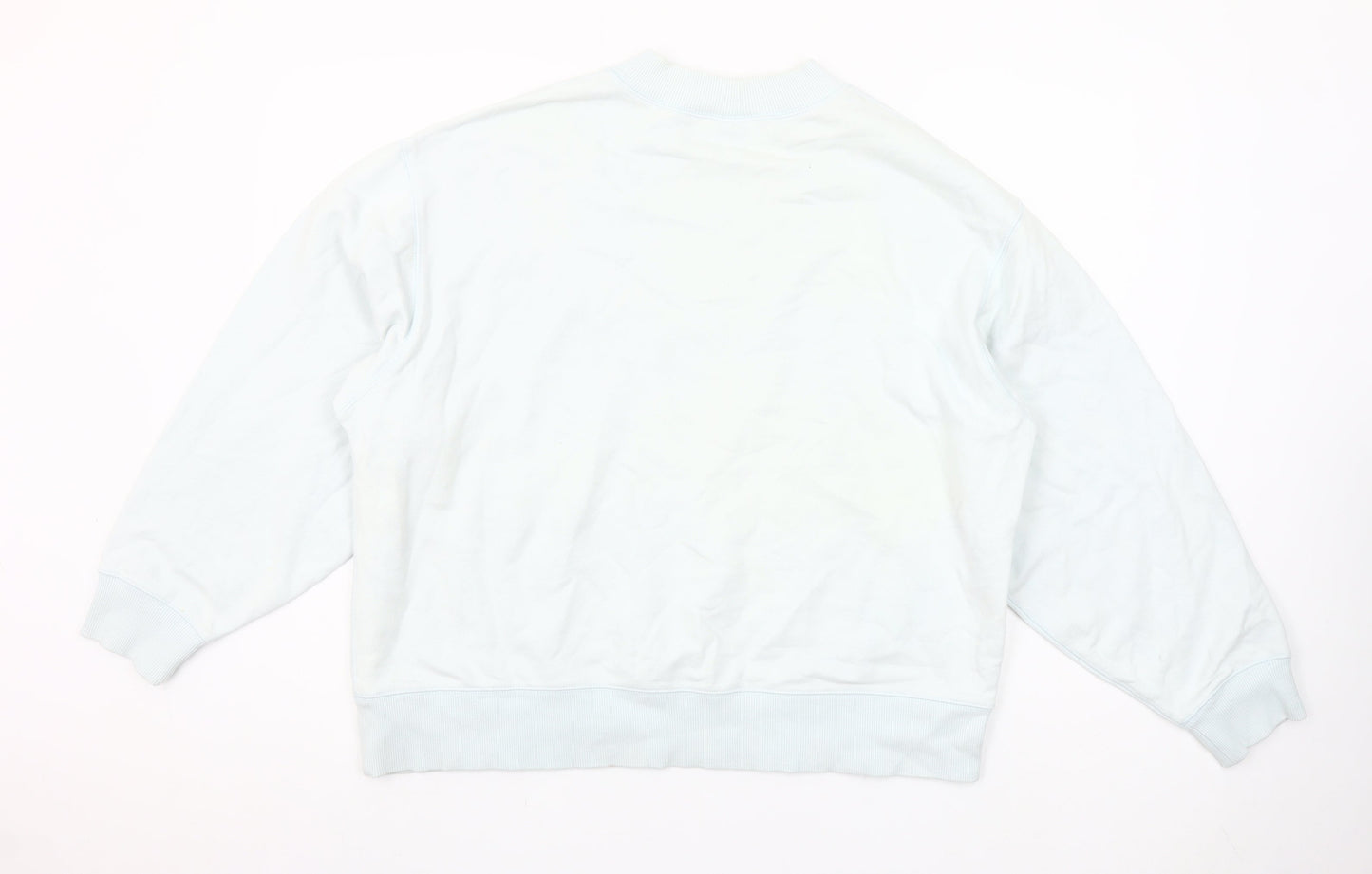Uniqlo Women Light Blue XL Crew Neck Pullover Sweatshirt