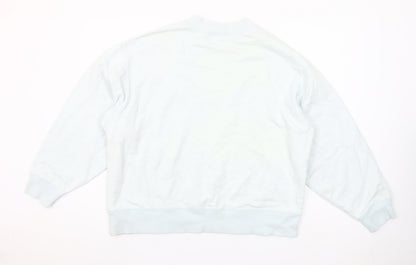 Uniqlo Women Light Blue XL Crew Neck Pullover Sweatshirt