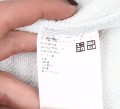Uniqlo Women Light Blue XL Crew Neck Pullover Sweatshirt