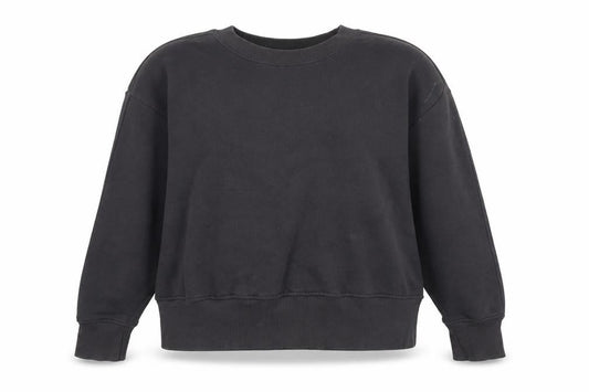 MNG Women's Black Cotton Blend Pullover Sweatshirt Size S