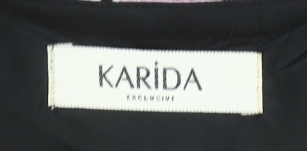 Karida Women’s Multicoloured Floral A-Line Knee Length Viscose Dress Size 10