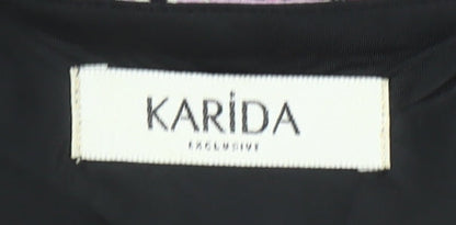 Karida Women’s Multicoloured Floral A-Line Knee Length Viscose Dress Size 10