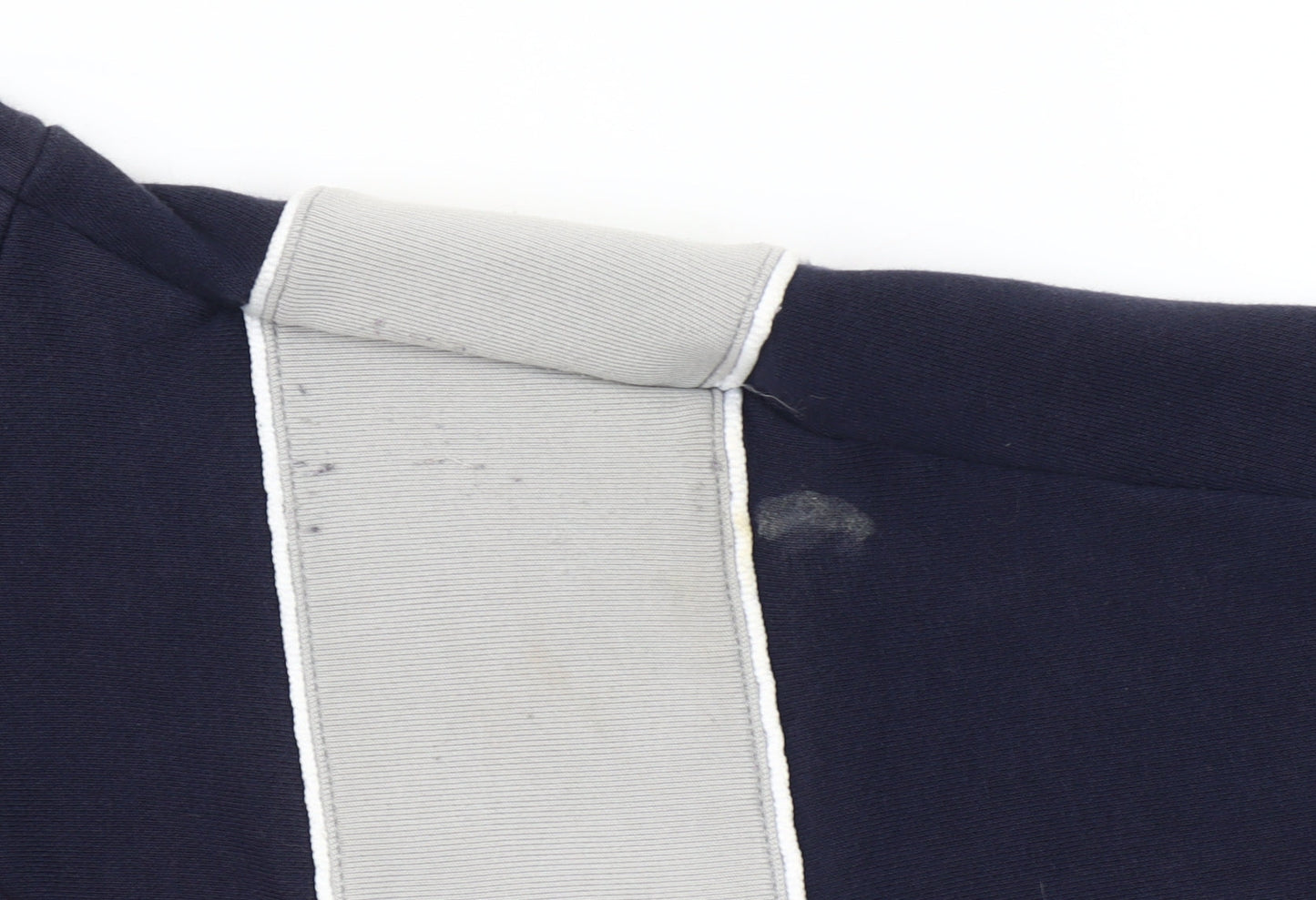 Adidas Womens Navy Blue Half Zip Hoodie Small Cotton Blend Logo Details