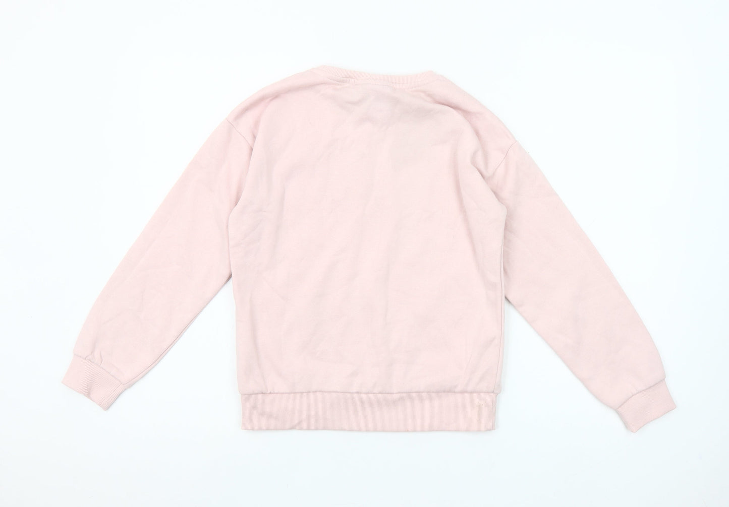 Pineapple Girls Pink Glitter Logo Pullover Sweatshirt 10-11 Years