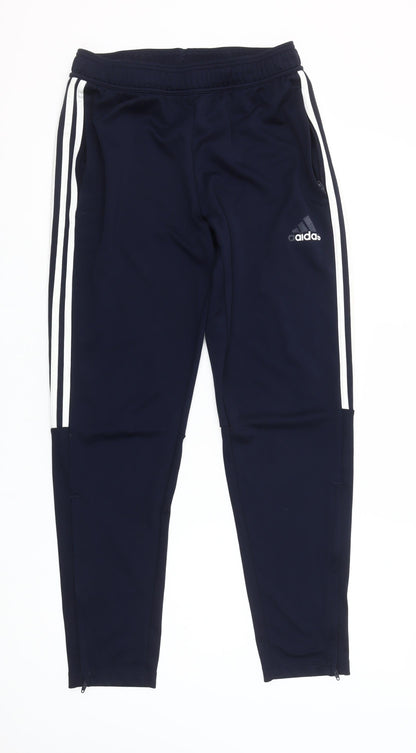 Adidas Men’s Blue Jogger Track Pants Size M Tapered Fit Breathable