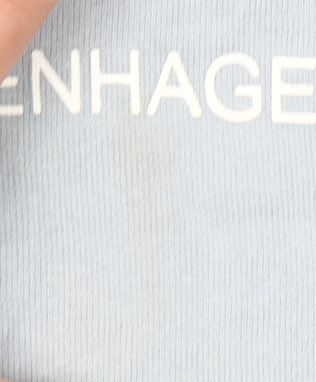 Topshop Petite Blue Copenhagen Cropped Sweatshirt UK 8