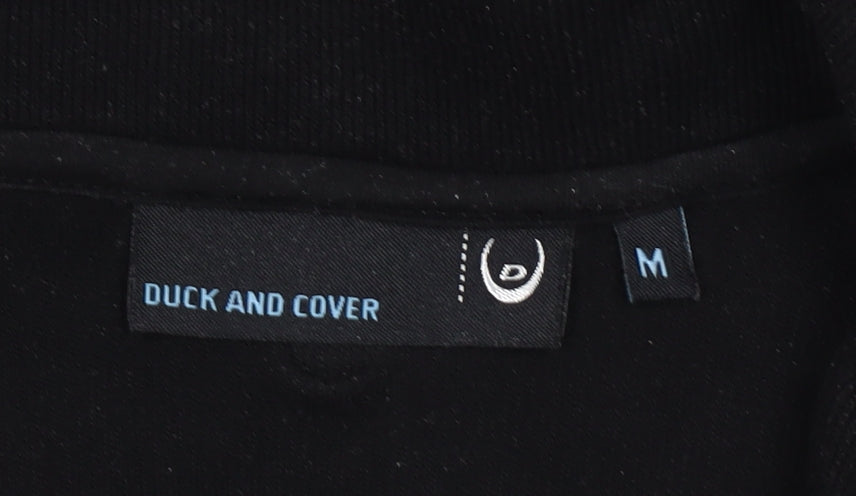 Duck and Cover Men's Black Full Zip Fleece Sweatshirt M