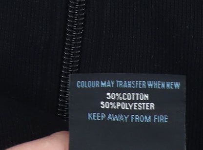 Duck and Cover Men's Black Full Zip Fleece Sweatshirt M