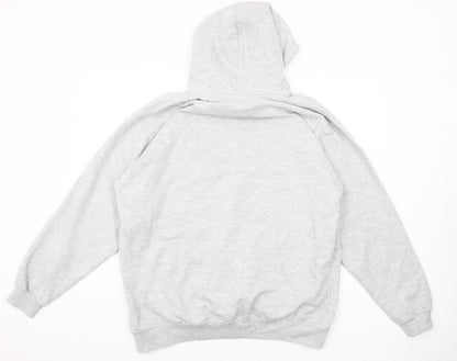 Uneek Mens Grey XL Pullover Hoodie Dead Fish Logo Fleece Sweatshirt
