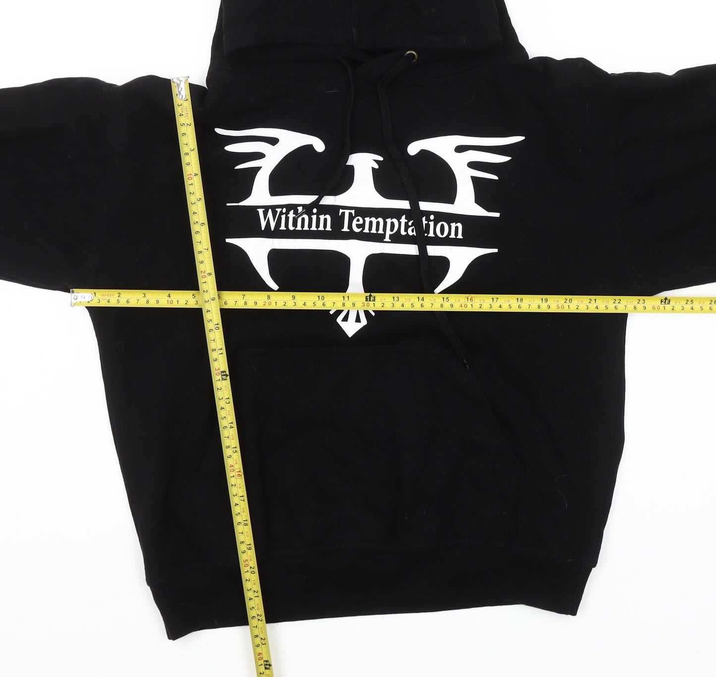 d&hhoodiesuk Women's Black L Pullover Hoodie Within Temptation Tour Graphic