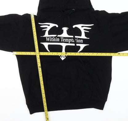 d&hhoodiesuk Women's Black L Pullover Hoodie Within Temptation Tour Graphic