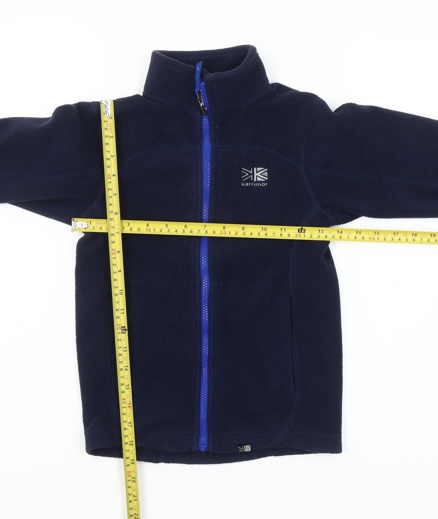 Karrimor Boys Blue 7-8 Years Fleece Jacket Full Zip Outdoor Layer