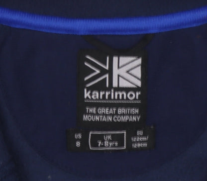 Karrimor Boys Blue 7-8 Years Fleece Jacket Full Zip Outdoor Layer